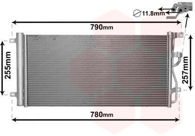 Радиатор кондиціонера OPEL ANTARA/CHEV CAPT 2.2 CDTi (вир-во) Van Wezel 37005612