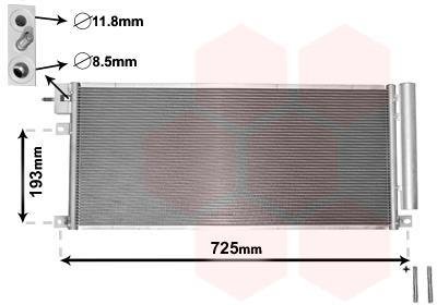 Радиатор кондиціонера Van Wezel 37005634