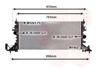 Радіатор кондиціонера Van Wezel 37012704