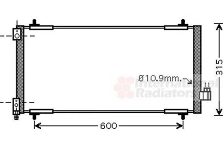 Радиатор кондиціонера Van Wezel 40005301
