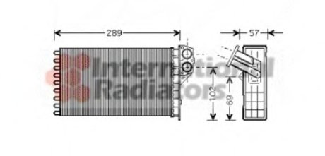 Радіатор пічки Van Wezel 40006226