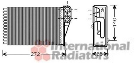 Радиатор пічки Van Wezel 40006292