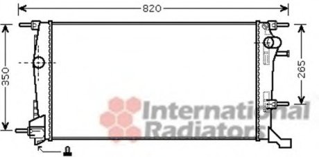 Радиатор охолодження RENAULT MEGANE (2009) 2.0 DCI (вир-во) Van Wezel 43002445