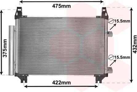 Радиатор кондиціонера Van Wezel 53005404