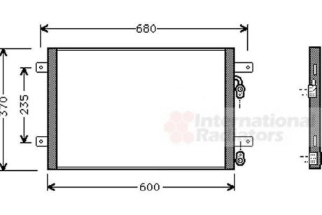 Радіатор кондиціонера Van Wezel 58005153