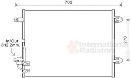 Радіатор кондиціонера Van Wezel 58005323