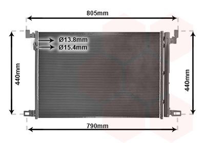 Радиатор кондиціонера AUDI A 6 / S 6 (C8) (18-) 40 TDI/ Q7 15+ (вир-во) Van Wezel 58015705
