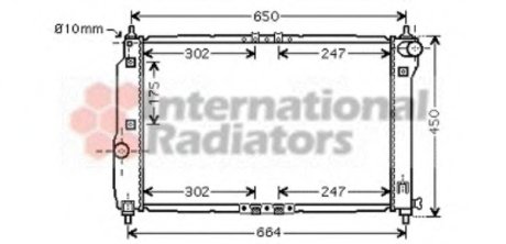 Радиатор охолодження CHEVROLET AVEO (T250, T255) (05-) 1.4 i 16V (вир-во) Van Wezel 81002067