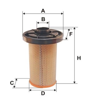 Фільтр повітряний /AK280 (вир-во WIX-FILTERS) WIX FILTERS WA6036