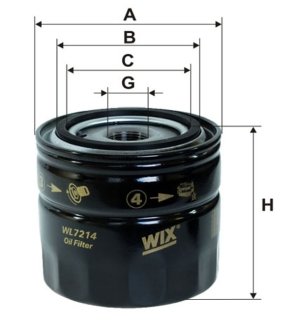 Фільтр масляний двигуна FORD MONDEO OP533/1/ (вир-во WIX-FILTERS UA) WIX FILTERS WL7214