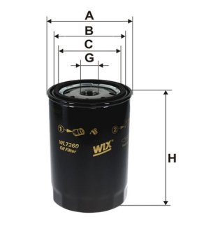 Фільтр оливний WIX FILTERS WL7260