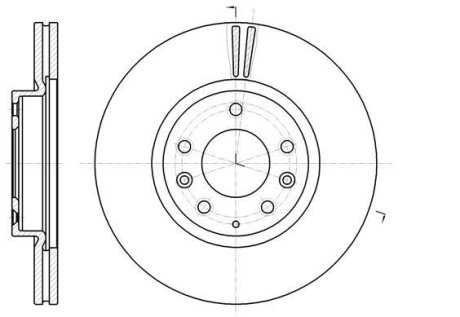 Гальмівний диск перед. Mazda 6/Atenza/6 (07-21) WOKING D6123510 (фото 1)