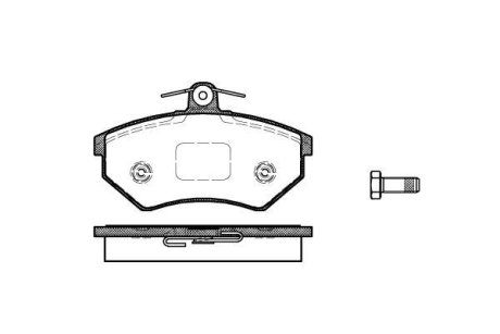 Колодки тормозные диск. перед. (Remsa) Chery Amulet 1.3 03-10,Chery Amulet 1.5 03-10 WOKING P0343.40 (фото 1)