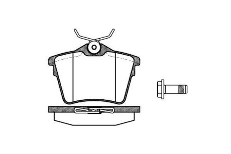 Колодки тормозные диск. задн. (Remsa) Citroen C5 iii 1.6 08-,Citroen C5 iii 1.8 08- WOKING P10033.00 (фото 1)