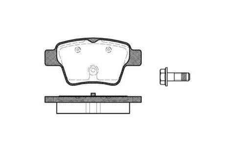 Гальмівні колодки зад. Peugeot 207/307/Citroen C4 06- (Bosch) WOKING P1038300