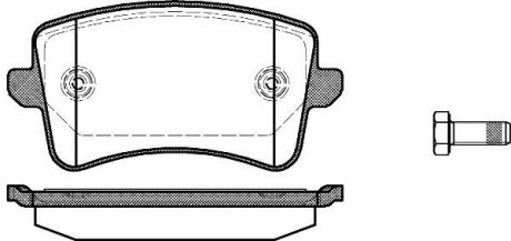 Колодки тормозные диск. задн. (Remsa) Audi A4 1.8 07-15,Audi A4 2.0 07-15,Audi A4 2.7 07-15 WOKING P12433.00