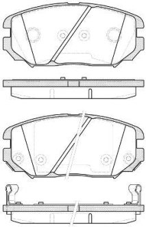 Гальмівні колодки пер. Civic/Sonata/Tucson (04-13) WOKING P1304312