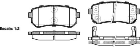 Гальмівні колодки зад. Accent/Ceed/Cerato/Creta/i20 (05-21) WOKING P1309302