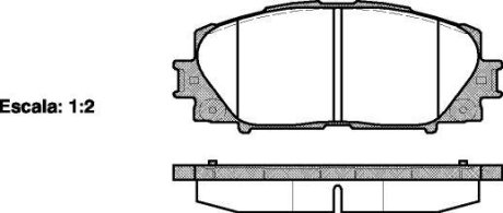 Колодки тормозные диск. перед. (Remsa) Toyota Yaris 1.0 05-,Toyota Yaris 1.0 10- WOKING P13243.00 (фото 1)