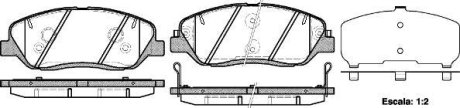 Гальмівні колодки пер. Hyundai Santa FE 06- (mando) WOKING P1326302 (фото 1)