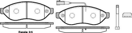 Колодки тормозные диск. перед. (Remsa) Citroen Jumper 2.2 06-,Citroen Jumper 3.0 06- WOKING P13373.01 (фото 1)