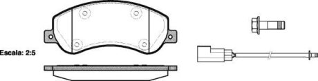 Колодки тормозные диск. перед. (Remsa) Ford Tourneo connect 1.8 02-13,Ford Transit 2.2 06-14 WOKING P13503.02