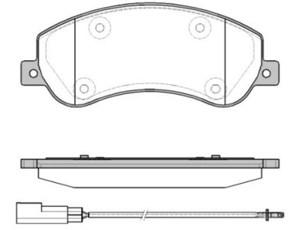 Колодки тормозные диск. перед. (Remsa) Ford Tranzit 06>14 Bosch ver. (P135 WOKING P1350311 (фото 1)