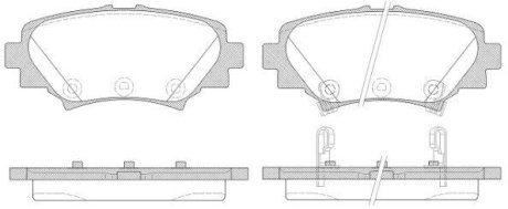 Колодки тормозные диск. задн. (Remsa) Mazda 3 1.5 13-,Mazda 3 2.0 13-,Mazda 3 2.2 13- WOKING P14703.02 (фото 1)