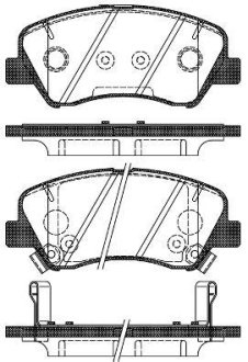 Колодки тормозные диск. перед. (Remsa) Hyundai I20 1.1 14-,Hyundai I20 1.2 14- WOKING P15883.02 (фото 1)