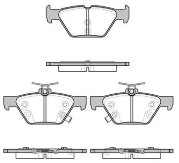 Гальмівні колодки зад. Subaru /Outback/Legacy 14- WOKING P1738302 (фото 1)