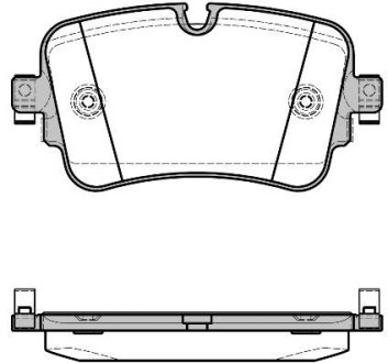 Колодки тормозные диск. задн. (Remsa) Audi Q7 15> WOKING P17683.08 (фото 1)