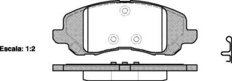 Колодки тормозные диск. перед. (Remsa) Mitsubishi ASX 10> / Dodge Caliber WOKING P904320 (фото 1)