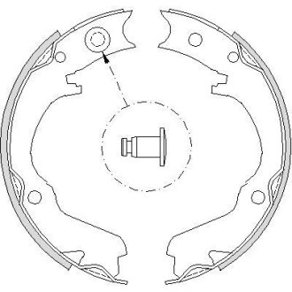 Колодки тормозные бараб. ручн. торм. (Remsa) Subaru Legasy Outback 03>09 WOKING Z4734.00