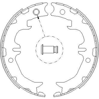 Колодки ручного гальма Lexus RX/IS/GS 93-08, Avensis/Previa/Rav4 90-06 WOKING Z474200