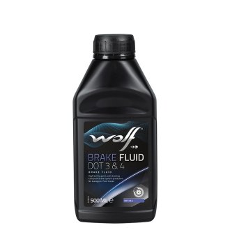 BRAKE FLUID DOT 3&4 500MLx12 Wolf 8307706