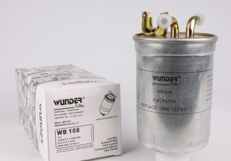 Фильтр топливный VW Caddy 1.9SDI/TDI -03 WUNDER FILTER WB-108 (фото 1)