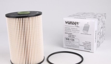 Фильтр топливный VW Caddy 1.9/2.0 TDI/SDI 03- WUNDER FILTER WB-126 (фото 1)