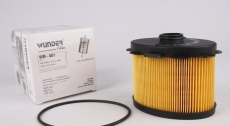 Фильтр топливный Citroen Berlingo/Peugeot Partner 1.9D (DW8) 98- WUNDER FILTER WB-401 (фото 1)