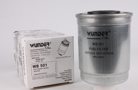 Фильтр топливный Ford Transit 2.5TD 97- WUNDER FILTER WB-501 (фото 1)