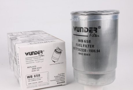 Фильтр топливный Citroen Jumper/Fiat Ducato/Peugeot Boxer 2.0-2.8 HDi 02- WUNDER FILTER WB-658