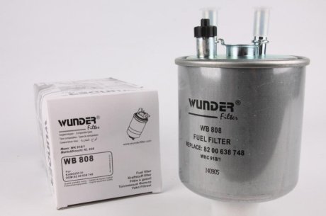 Фильтр топливный Renault Kangoo 1.5dCi 08- WUNDER FILTER WB-808 (фото 1)