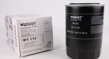 Фильтр масляный Audi/VW WUNDER FILTER WY-115 (фото 1)