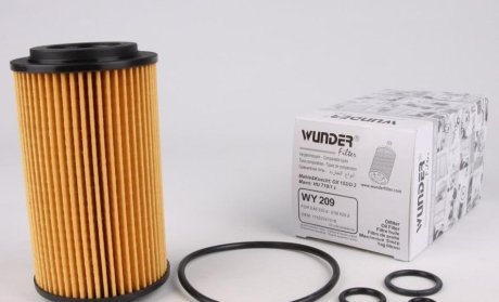 Фильтр масляный BMW 3 (E46)/ 5 (E39) 00-05 WUNDER FILTER WY-209 (фото 1)