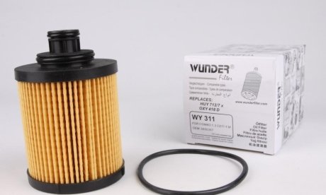Фильтр масляный Opel Combo / Fiat Doblo 1.3JTD/ CDTI 04- (UFI) WUNDER FILTER WY-311