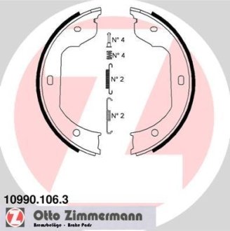 Комплект гальмівних колодок ZIMMERMANN 109901063