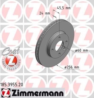 Тормозной диск ZIMMERMANN 185395520