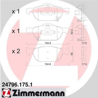 Колодки гальмівні дискові ZIMMERMANN 247961751