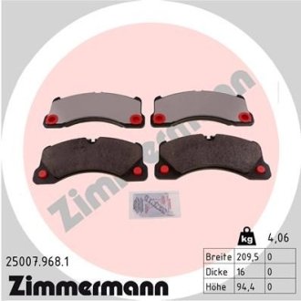 Колодки гальмівні дискові ZIMMERMANN 250079681