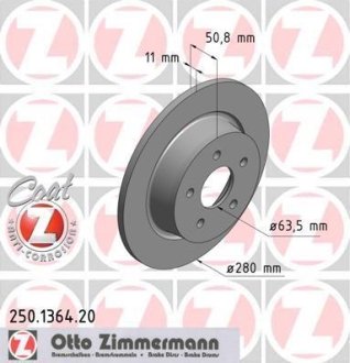 Диск гальмівний ZIMMERMANN 250136420