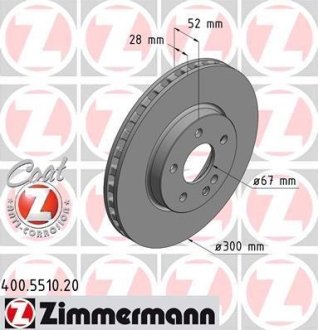 Диск гальмівний ZIMMERMANN 400551020